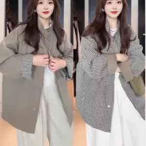 블랙팬서 여자 가을 반양면 트렌치코트 빅사이즈 슬림핏 하프코트 트렌드 OPH3