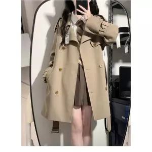 포뇨 롱 봄가을 코트 여성코트 트렌치코트 헨리넥 OPH3