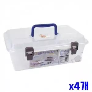 [하프클럽/]투명 공구함 30x20x10cm x4개 공구케이스 정리함 정리
