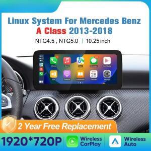 메르세데스 벤츠 A클래스 W176 A180 A200 A260용 무선 카플레이 안드로이드 오토 스크린 멀티미디어 라디오