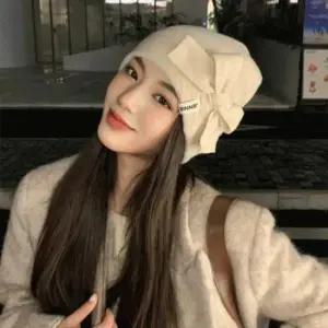 겨울모자 color 5 빅리본 비니 라운드 프렌치시크