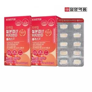 [일양약품] 일양약품 프라임 철분엽산비타민D 플러스 550mgx90정1+1 총2개 총180정 가
