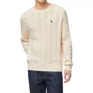 [폴로 랄프 로렌]POLO RALPH LAUREN 케이블니트 코튼 스웨터 - 아이보리 MNPOSWE16820693-101 994689