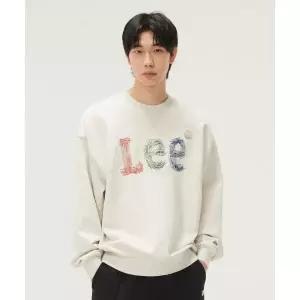 [LEE] 스티치 자수 로고 맨투맨 오트밀 LE2403CR05OT 980943