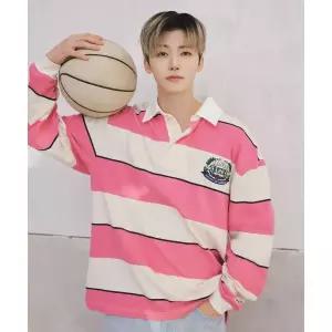 [LEE] NCT 재민 럭비 긴팔 티셔츠 핑크 LE2601LT05PI 980818