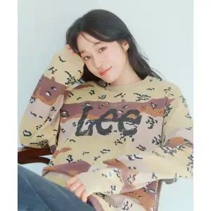 [LEE] 스프레이 로고 긴팔 티셔츠 카모플라쥬 LE2601LT03CA 980627