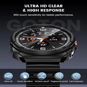 삼성 갤럭시 워치 8 클래식 46mm TPU 보호 범퍼 워치 8 클래식 액세서리용 3 in 1 커버+강화유리+베젤 링