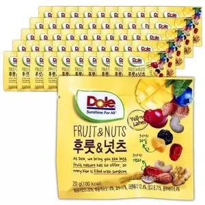 [셀러허브]Dole 후룻앤넛츠 20g 50봉 (S27025488)