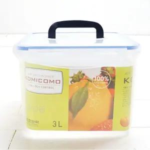 코미코모 밀폐용기 3L 밀폐용기 반찬통 플라스틱용기 반찬보관 사각용기