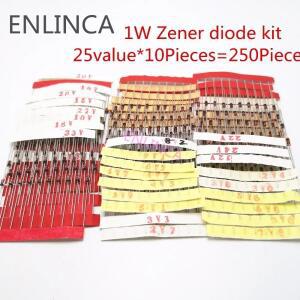 1W 제너 다이오드 키트 3V-33V 14값 또는 25값X10개 모듬 모음 세트  전자 부품 diy DO-41 1N47