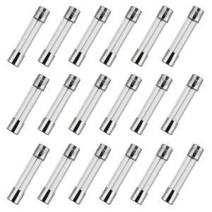 BOJACK 6X30MM 15A 15암페어 250V 0.24X1.18인치 볼트 F15AL250V 고속 송풍 유리 퓨즈(18팩) ㅣLW