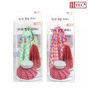 헬스텍 냉/온팩 찜질 주머니 그린 와인 (대) 23cm