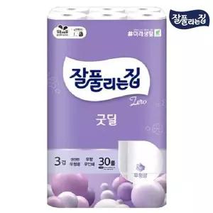 잘풀리는집 굿딜 3겹 무형광 무향 30M 30롤 x1팩