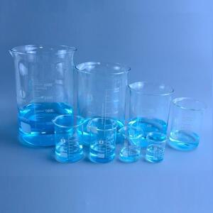 로우폼 비커 화학 실험실 붕규산 유리 투명 플라스크, 50ml-3000ml 용량
