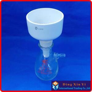 125ml 흡입 플라스크 + 80mm buchner 깔때기, 여과 키트, 무거운 벽 유리 실험실 화학