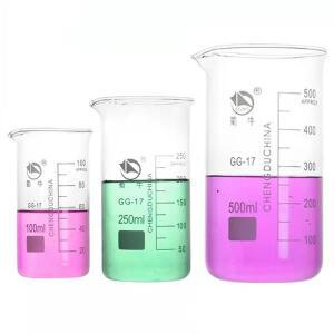 높이 형태 유리 비커, 50ml ~ 2000ml, 화학 실험실, 붕규산 투명 주둥이 포함, 1 개