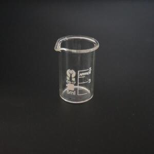 붕규산염 유리 로우 폼 비커, 화학 실험실 무거운 벽, 5ml, 10 개