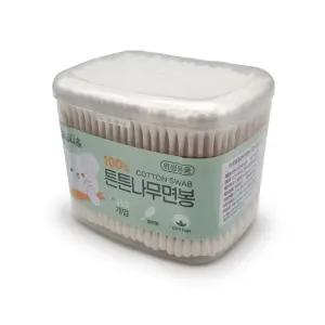 원터치 사각면봉 350p 위생용품 대용량 위생면봉 휴대간편 원터치 사각면봉