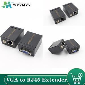 PC 노트북 컴퓨터 프로젝터용 수기 VGA to RJ45 기 리피터 Cat5e/6 최대 60M UTP 1 쌍
