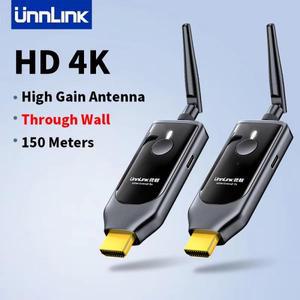 Unnlink 4K HDMI 무선 송기 익스텐더 150M  동글 카메라 노트북 PC-TV 미러 어댑터