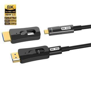 광섬유 8K HDMI 2.1 케이블 100m A-D  마이크로 Hdmi 단일 헤드 분리 가능 TV 박스용 120Hz 48Gbps 고속