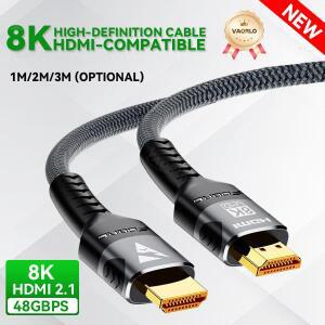 8K HDMI 호환 케이블 4K@120Hz 2.1 RTX 3080 eARC  48Gbps 어댑터 PC 노트북 TV 박스 PS5