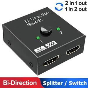 스위치 양방향 2.0 분배기 HDMI 호환 1x2/2x1 어댑터 4K PS4 Pro/4/3 TV Box 용 in 1 out 변환기