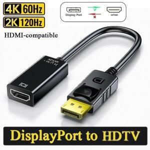 디스플레이 포트 DP-HDTV 어댑터 DisplayPort-HDMI 호환 케이블 4K 60HZ DP 변환기