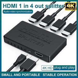 1in 4 Out HDMI 호환 분배기  스위처 케이블 어댑터 노트북  TV 박스 프로젝터 용 허브