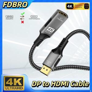 4K DisplayPort-HDMI 어댑터 연장 케이블은 노트북  HDTV와 호환되는 4K@60Hz 21.6Gbps 지원합니다.