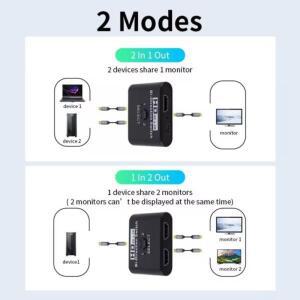 4K 60Hz HDMI 호환 스위치 분배기 양방향 1x2/2x1 2 in1 아웃 PS4 TV 박스 어댑터