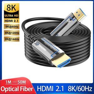 8K HDMI 2.1 케이블 박스 프로젝터 Ps3/4 초고속 컴퓨터용 초미세 광섬유 8k@60Hz 48Gbps
