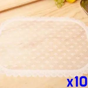 WL 화이트 로맨틱 테이블 매트 x10개 식탁플레이팅 식탁플레이팅 플레이팅매트