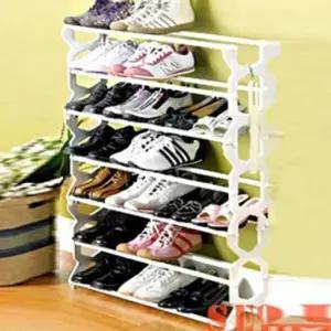 고품질 오픈 신발장 28족 신발선반 커버형신발장 지그재그선반 W68...