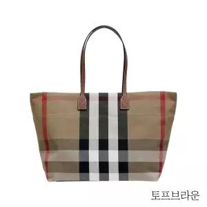 버버리 런던 체크 미디엄 토트백