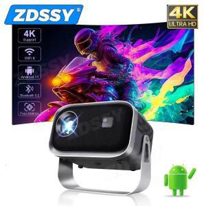 ZDSSY 스마트 홈 시네마 극장 비머 영화 에어플레이 미라캐스트 프로젝터, 안드로이드 11 P28B 4K 와이파이