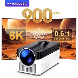 맥큐빅 900ANSI BT5.4 초단초점 HY450 프로젝터 (오토 오프셋, 8K 4K 1080P, 전자식 포커스, WiFi6, Allwin
