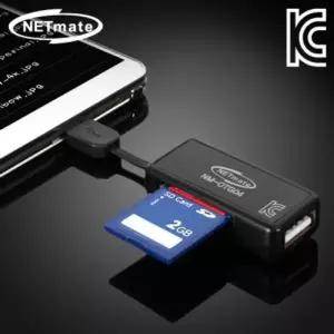 넷메이트 OTG 카드리더기 블랙 (W1FAE28)