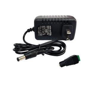 12볼트 2A 전원 어댑터 공급, AC 플러그, 카메라, 8X5X3.3CM 충전기 공급 CCTV 12V DC 변압기 경보안 벽 블랙, 100-240V에서