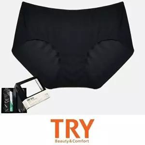트라이 심플 베이직 여성 노라인 맥시 삼각팬티 2매입-WD67D58