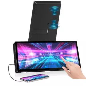 LCD 바 컴퓨터 온도 디스플레이 와이드 스크린 10.3 인치 터치스크린 모니터 HDMI 및 C 타입 1920x720 IPS