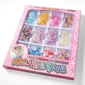 DIY 네모 토핑 12개 세트 파츠 슬라임 만들기 촉감 미술 놀이 데코 데코덴