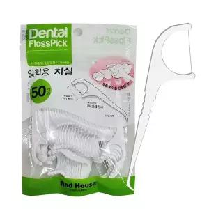 [하프클럽/알티피아]앤드하우스831 일회용 치실 50P 치실대 치간칫솔