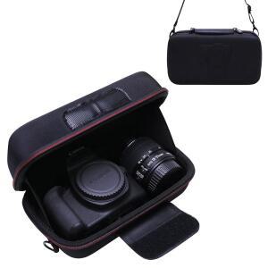 캐논 EOS 레벨 T7 / R50 R100 R6 R8 R10 RP SL3 R5 T100 DSLR SLR 카메라용 LTGEM 카메라 케이스 및 어깨끈 포함 18-55mm 18-45mm 렌즈, 블랙