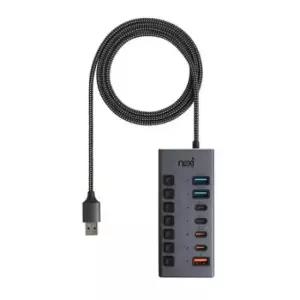 usbc멀티충전 7포트 허브 PD충전 유전원 USB3.0 NX1411