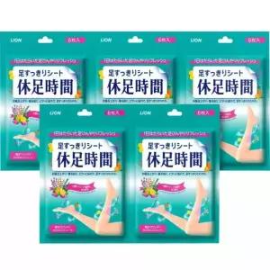 라이온 휴족시간 쿨링시트 30매 (6매입 x 5) 발 다리 종아리 마사지 패치