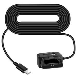 손통 업그레이드된 대시 카메라용 OBD2 OBD 버튼이 스위치 충전 USB 하드와이어 케이블, OBD를 전원 두 포트) 감시 가지 OBDII 있는 어댑터 및 모드(타입-C 타입-C 24시간