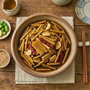 푸디헤븐 아삭하고 새콤달콤한 간장 마늘쫑 장아찌 대용량 4kg