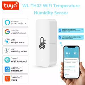 Tuya 스마트 WiFi 온도 및 습도 센서 실내 모니터 Alexa Google Assistant와 함께 작동