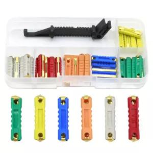 Vkinman 30개 및 1개 퓨즈 박스 모음 Bakelite 자동 교체용 GBC 유럽 자동차 5A 8A 16A 20A 25A 30A